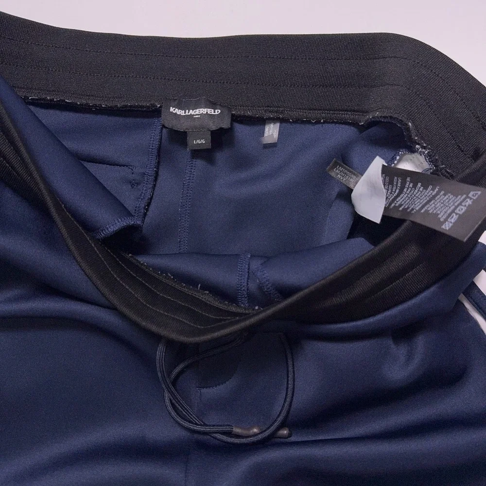 Karl Lagerfeld‎ Paris Jogger Sweatpants Mens Large Blue Colorblock Track